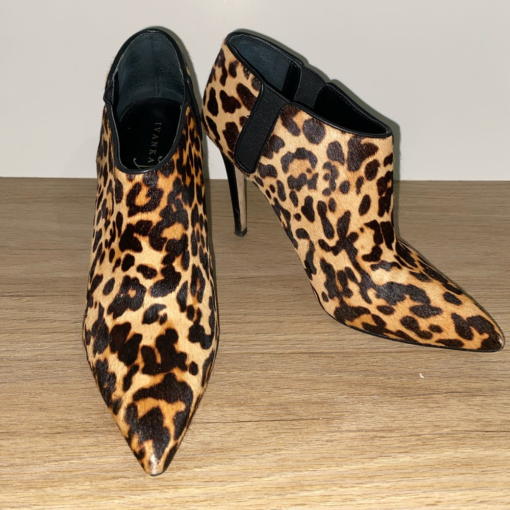Ivanka Trump Leopard Booties